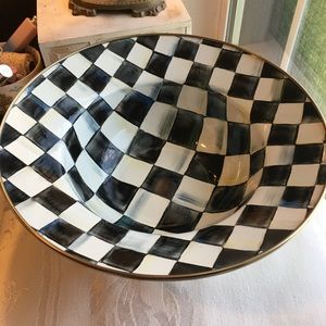 MacKenzie Child’s Courtly Check Black & White Large Bowl